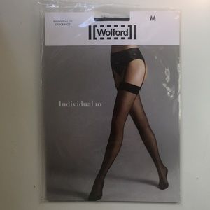 Wolford Individual 10 stockings in Black (NWT)